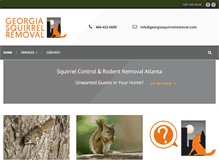 Tablet Screenshot of georgiasquirrelremoval.com